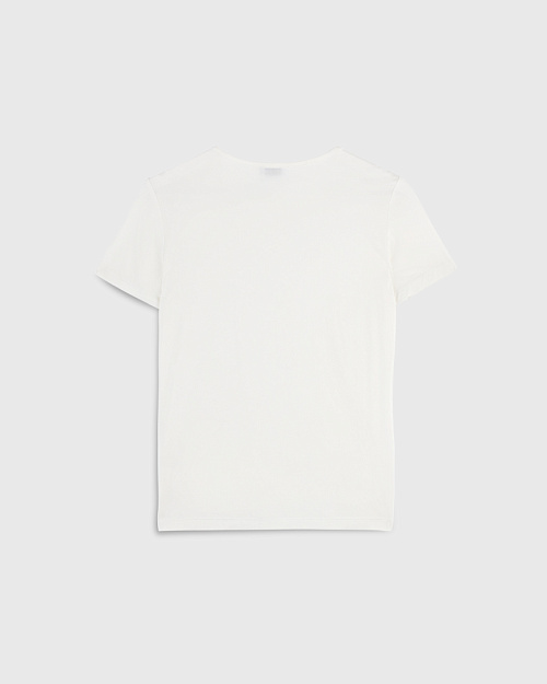 Футболка из тонкого трикотажа из района, белый