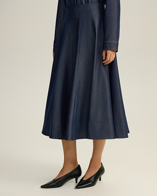 Джинсовая юбка, темно-синий