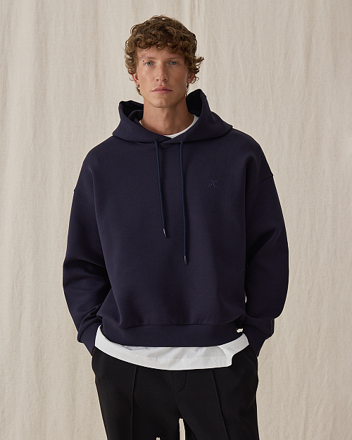 Мужская толстовка худи, синий