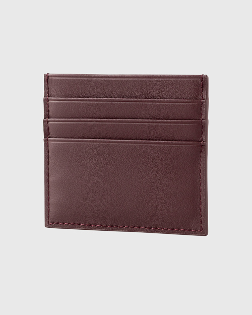 Кардхолдер из кожи, бордовый