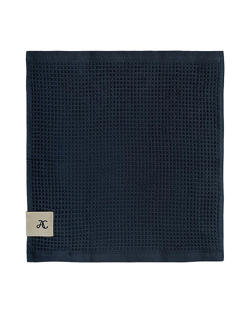 Полотенце вафельное, синий, 34x35 см