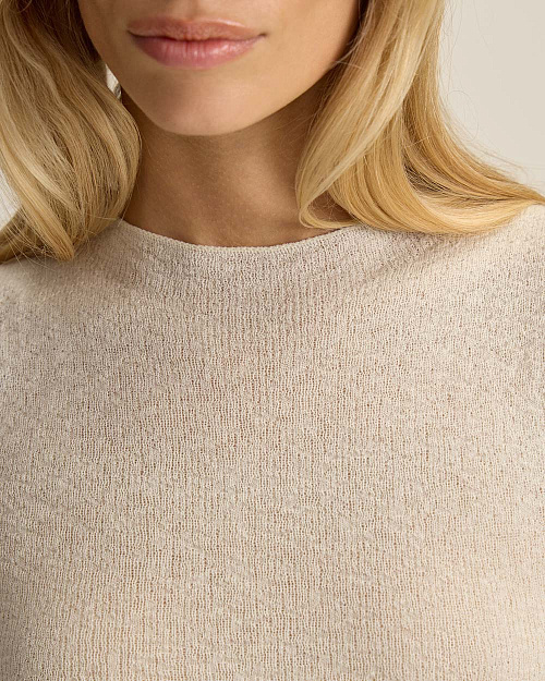 Вязаный топ из шерсти и кашемира, молочный