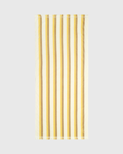 Детское пляжное полотенце в полоску, желтый