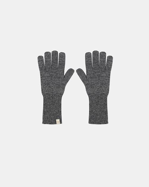 Вязаные перчатки из шерсти с лиоцеллом, серый