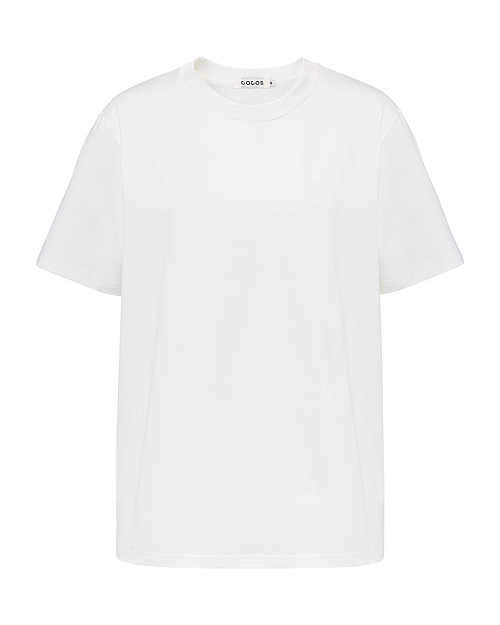 Футболка бойфренд из хлопка, белый