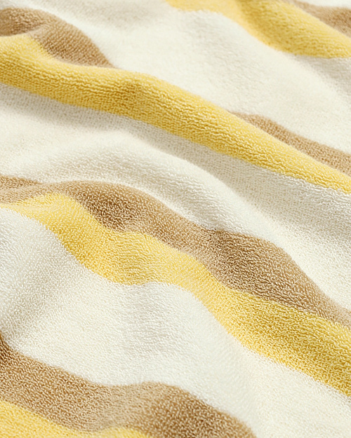 Детское пляжное полотенце в полоску, желтый