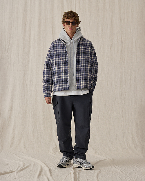 Мужские хлопковые брюки карго, темно-синий