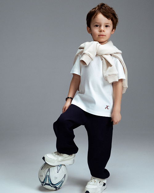 Детская футболка Unisex из хлопка Supima, белый