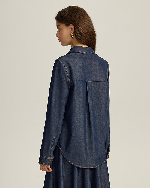 Джинсовая рубашка, темно-синий