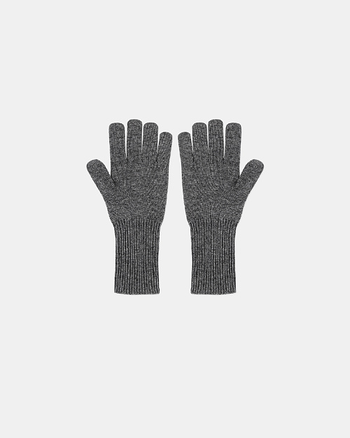 Вязаные перчатки из шерсти с лиоцеллом, серый