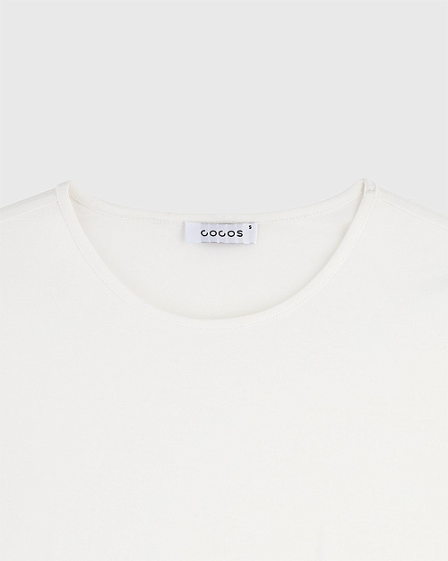 Футболка из тонкого трикотажа из района, белый