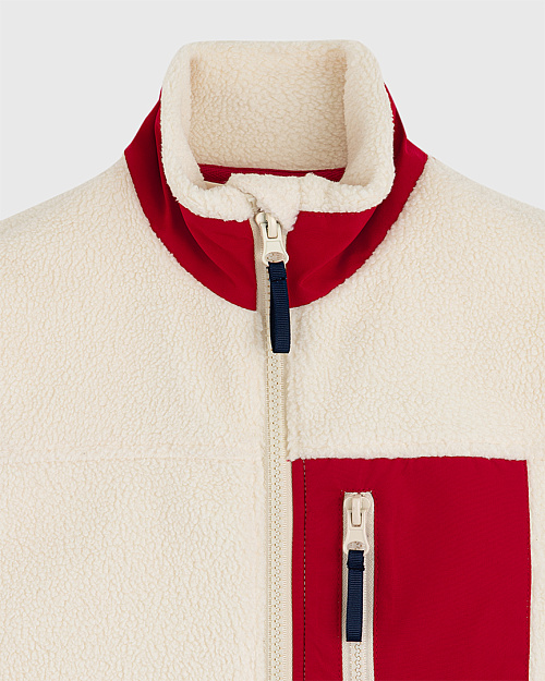 Детский жилет Unisex из флиса с меховым эффектом, молочный