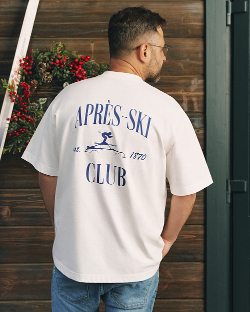 Хлопковая футболка Unisex с принтом и вышивкой, молочный