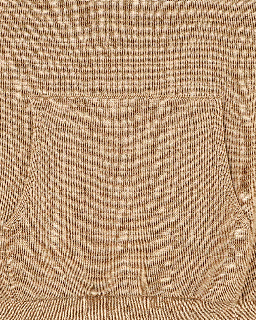 Детский вязаный худи Unisex из шерсти, бежевый