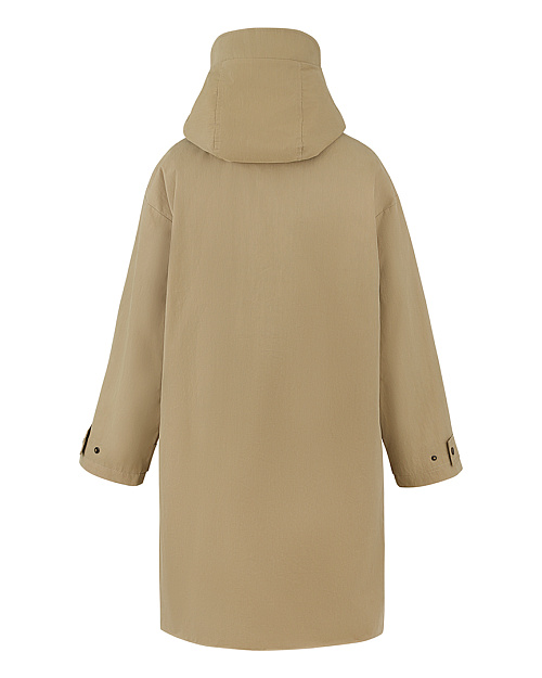 Хлопковый плащ Unisex с капюшоном, с водоотталкивающей пропиткой, бежевый