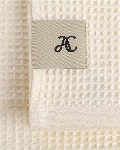 Полотенце вафельное, бежевый, 70x140 см