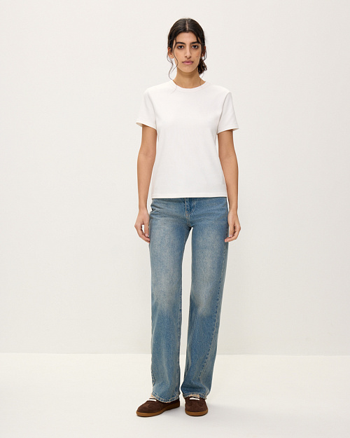 Футболка приталенного кроя Slim Fit, белый