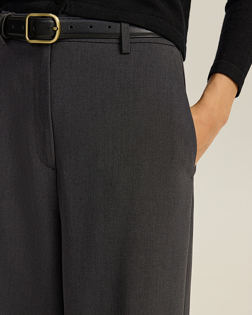 Классические брюки прямого кроя, серый графитовый