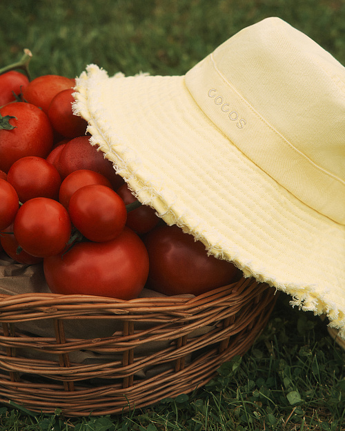 Панама с вышивкой Unisex, желтый