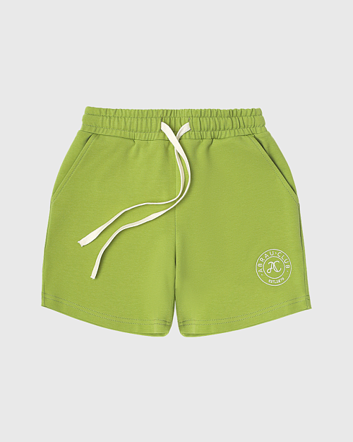 Детские шорты Unisex с вышивкой, зеленый
