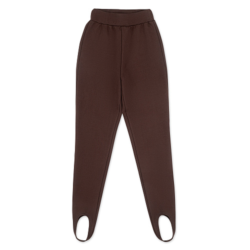 Легинсы со штрипками, коричневый