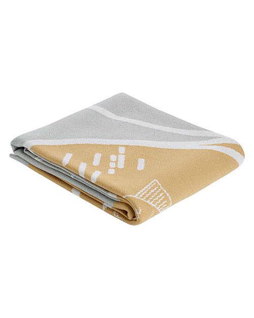 Плед, серо-желтый, 160х100 см