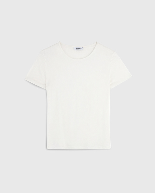 Футболка из тонкого трикотажа из района, белый