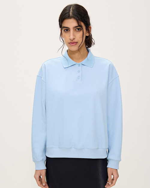 Толстовка поло, голубой