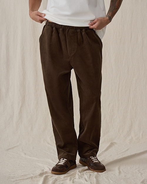Мужские вельветовые брюки, коричневый