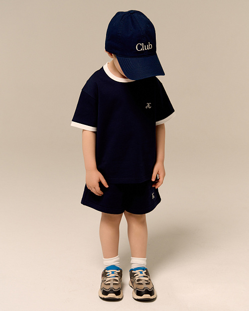 Детские шорты Unisex с вышивкой, синий