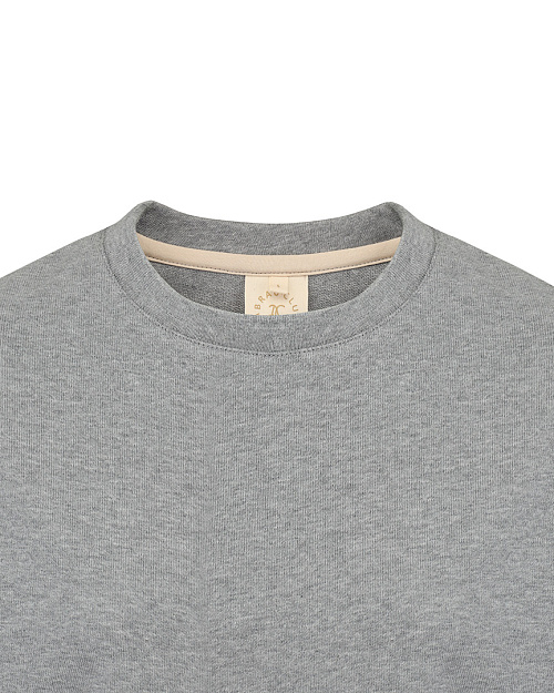 Хлопковая футболка оверсайз Unisex, серый меланж