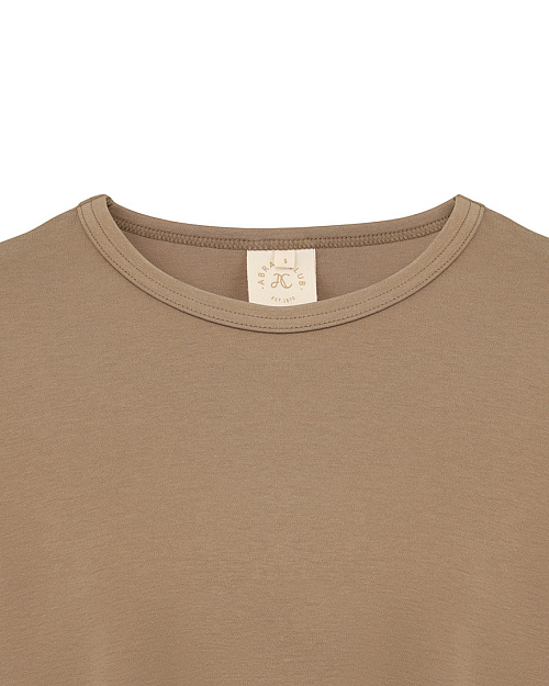 Хлопковый лонгслив Unisex, светло-коричневый