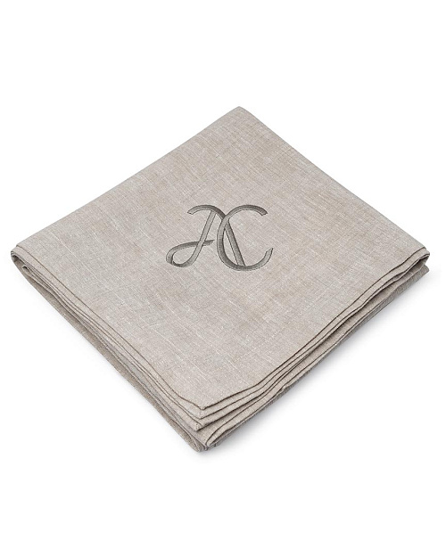 Скатерть из льна, серо-бежевый, 110x160 см