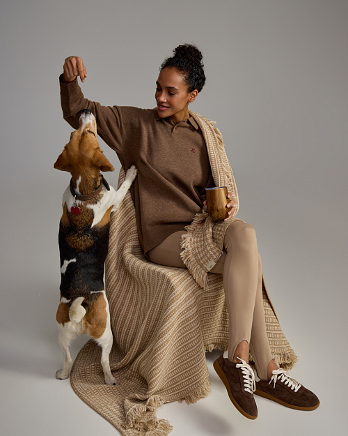 Легинсы со штрипками, бежевы