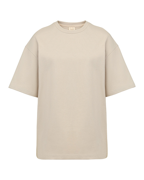 Хлопковая футболка оверсайз Unisex, светло-бежевый