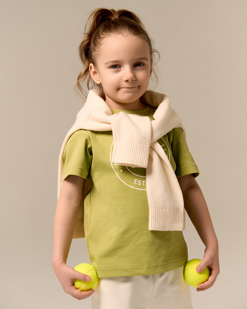 Детская футболка Unisex из хлопка, зеленый