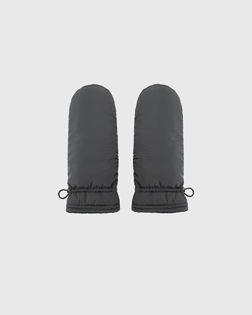 Теплые варежки текстильные, серый