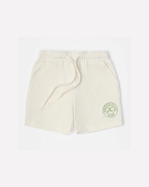 Детские шорты Unisex с вышивкой, белый