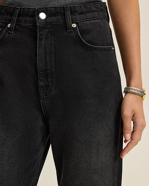 Джинсы Mom Fit с высокой посадкой, черный