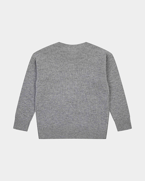 Детский свитер Unisex из шерсти и кашемира, серый меланж