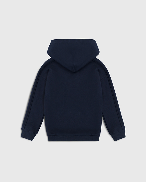 Детская толстовка Unisex с капюшоном, на молнии, синий