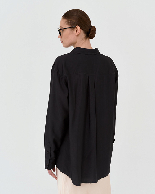 Рубашка из вискозы, темно-серый