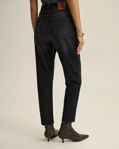 Джинсы Mom Fit с высокой посадкой, черный