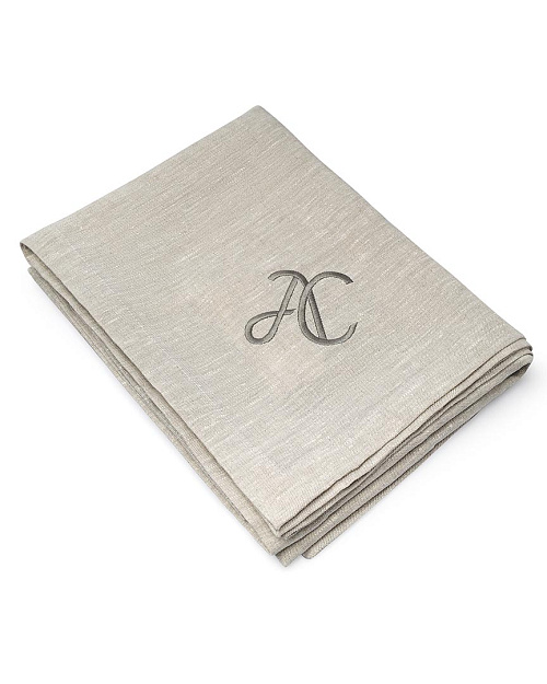 Скатерть из льна, серо-бежевый, 110x220 см