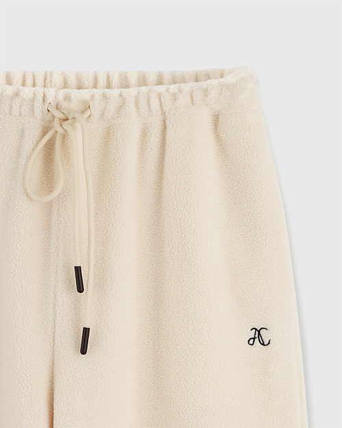 Флисовые джоггеры, молочный