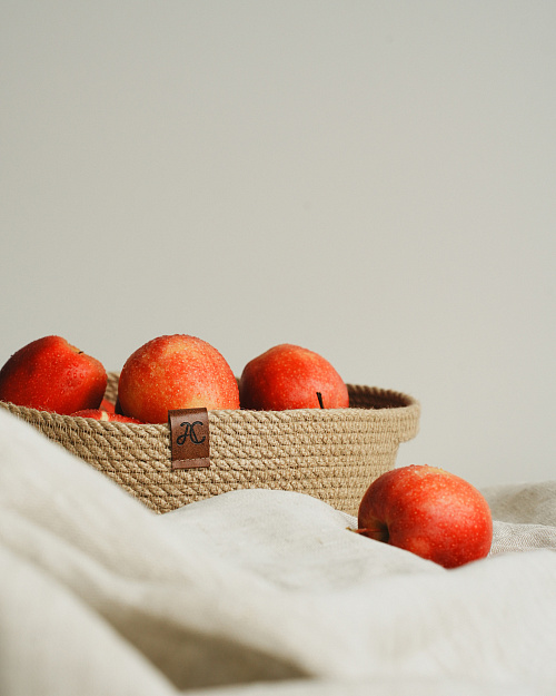 Поднос плетеный, бежевый