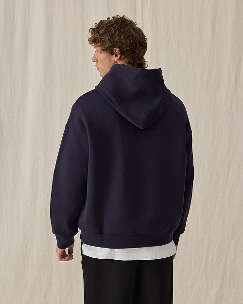 Мужская толстовка худи, синий