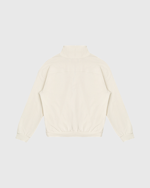 Детский свитшот Unisex с воротом на молнии, белый