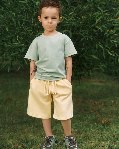 Детская футболка Unisex с принтом, мятный