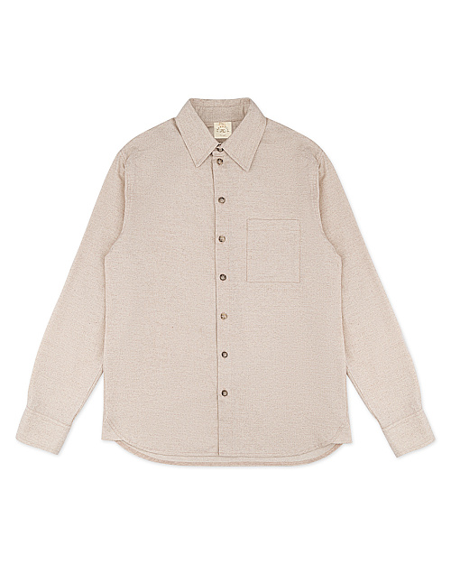 Вельветовая рубашка Unisex из 100% хлопка, бежевый